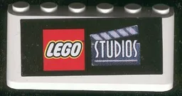 Windscreen 2 x 6 x 2 with LEGO Studios Pattern (Sticker) - Set 3425