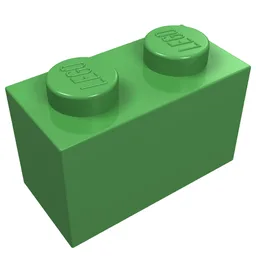 Brick 1 x 2 / Bright Green