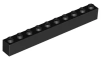 Brick 1 x 10 / Black