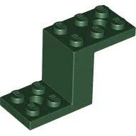 Bracket 5 x 2 x 2 1/3 with Holes, Inside Stud Holder / Dark Green