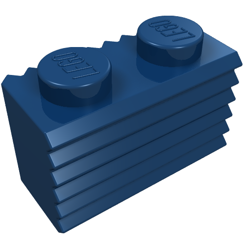 Lego Brick Special 1 x 2 with Grille / Dark Blue