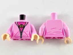Torso Female Jacket, Dark Pink Shirt, Gold Time Turner Necklace and Silver Zipper Pattern / Bright Pink Arms / Light Nougat Hands