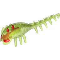 Large Figure Head / Brain with Red Centre / Trans-Bright Green