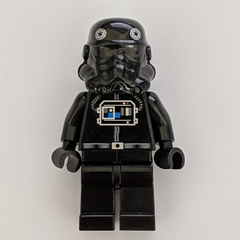 Lego TIE Pilot, Plain Legs, Plain Reddish Brown Head
