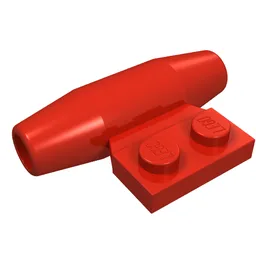 Engine - Smooth, Small 1 x 2 Side Plate [With Axle Holders] / Red