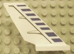 Tail Shuttle with Blue Stripes and Black Contour Pattern on Right Side (Sticker) - Set 7700