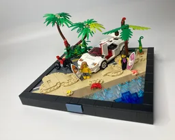 Beachy Diorama Display