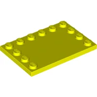 Plate Special 4 x 6, Studs on 3 Edges / Vibrant Yellow