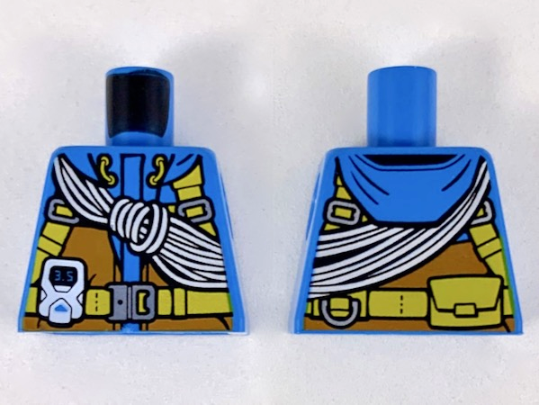 Lego Torso Arctic Overalls (Parka) with Safety Rope Pattern