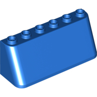 Lego Windscreen 2 x 6 x 2, Thin Top / Blue