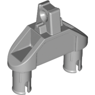 Lego Hinge 1 x 3 Triangle with Two Pins, 1 Locking Finger, Squared Pin Holes / Light Bluish Gray
