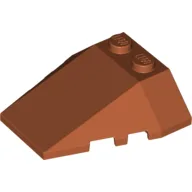 Brick Wedged, Sloped 4 x 4 Triple, Stud Notches / Dark Orange