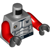 Lego Torso Armor with Galaxy Squad Logo / '30' on Back Print, Red Arms, Black Hands / Light Bluish Gray