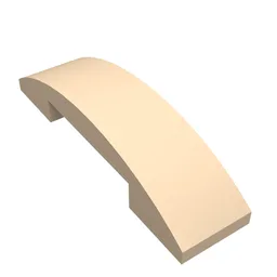 Brick Curved 4 x 1 Double, No Studs / Light Nougat