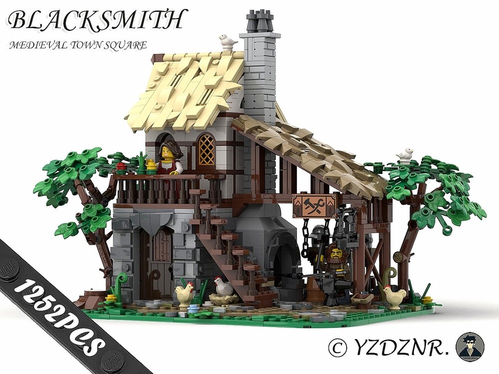 Lego Medieval Town Square Blacksmith