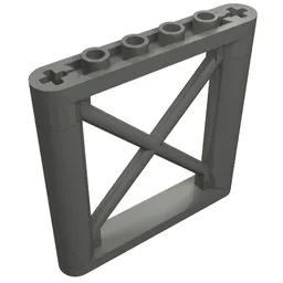 Support 1 x 6 x 5 Girder Rectangular / Dark Bluish Gray
