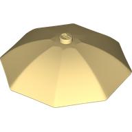 Lego Equipment Umbrella Top with No Bottom Flaps, 6 x 6 with Top Stud / Light Yellow