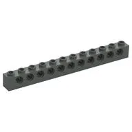 Technic Brick 1 x 12 [11 Pin Holes] / Dark Gray