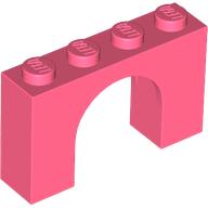 Lego Brick Arch 1 x 4 x 2 / Coral