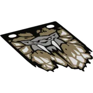 Flag 5 x 8.5 with Tiger Tribe Print / Trans-Clear