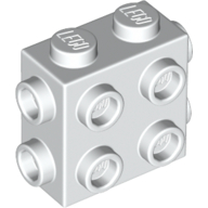 Lego Brick Special 1 x 2 x 1 2/3 with 8 Studs on 3 Sides / White