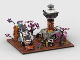 Display for set 60434 - Space Base and Rocket Launchpad