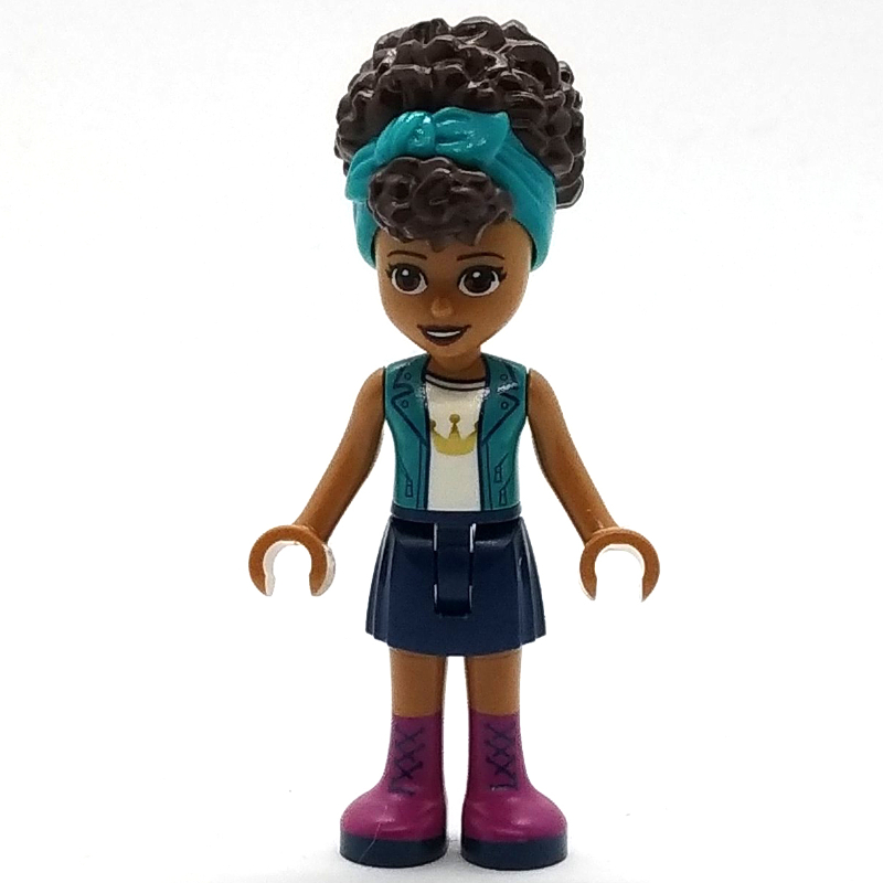 Lego Andrea - Dark Turquoise Jacket, Dark Blue Skirt, Dark Turquoise Ribbon
