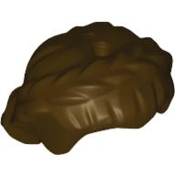Lego Hair Short with Braid around Sides, Hole On Top / Dark Brown
