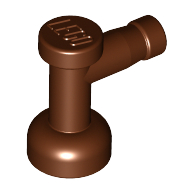 Lego Tap 1 x 1 without Hole in Spout / Reddish Brown