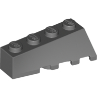Lego Brick Wedged, Sloped 45° 4 x 2 Left / Dark Bluish Gray