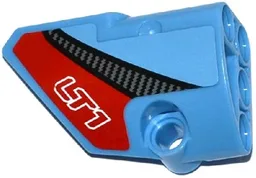Technic, Panel Fairing # 1 Small Smooth Short, Side A with 'LT1', Red Stripe and Carbon Fiber Pattern (Sticker) - Set 42036