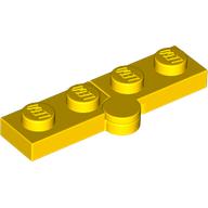 Lego Hinge Plate 1 x 4 Swivel Top / Base - Hollow Clip [Complete Assembly] / Yellow