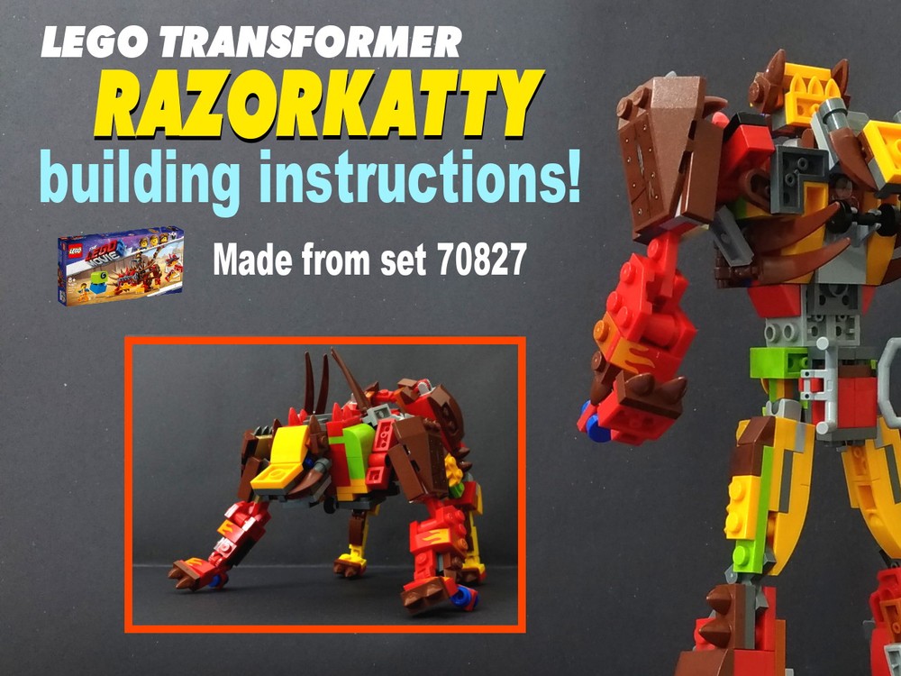 Lego Transformer Razorkatty from set 70287 Ultrakatty and Warrior Lucy