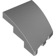 Lego Brick Wedged, Curved 3 x 2 with Stud Notch Left / Light Bluish Gray