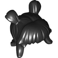 Lego Hair Long with 2 Buns [PLAIN] / Black