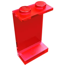 Panel 1 x 2 x 3 - Solid Studs / Trans-Red