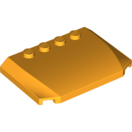Lego Brick Wedged, Curved Triple 4 x 6 x 2/3 with 4 Studs / Bright Light Orange