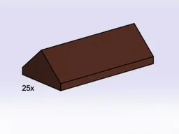 2 x 4 Brown Ridge Roof Tiles Steep Sloped