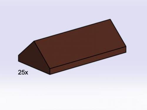 Lego 2 x 4 Brown Ridge Roof Tiles Steep Sloped