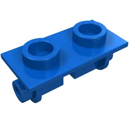 Hinge Brick 1 x 2 Top Plate Thin / Blue