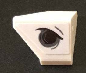 Lego Slope 45 2 x 1 Double / Inverted - with Bottom Stud Holder with Angry Black Eye Pattern Model Right Side (Sticker) - Set 76075