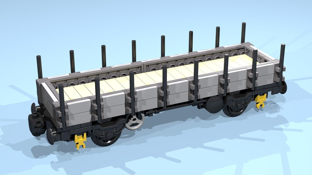 Lego 4-Wheel Stake Wagon (SNOT, gray)