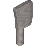 Lego Equipment Cleaver, 2 Holes / Flat Silver