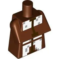 Torso Special, Long with Folded Arms with White Scarf Print / Reddish Brown
