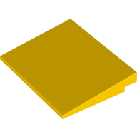 Lego Brick Sloped 10° 6 x 8 / Yellow