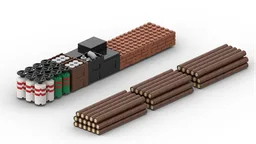Flatcar with stakes