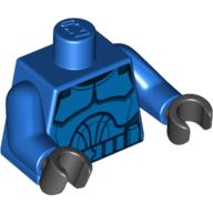 Lego Torso Armor Clone Trooper Print (Clone Wars), Blue Arms, Black Hands / Blue