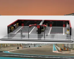 F1 Pit Lane and garage