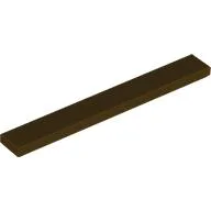 Tile 1 x 8 with Groove / Dark Brown