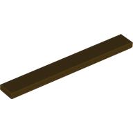 Lego Tile 1 x 8 with Groove / Dark Brown